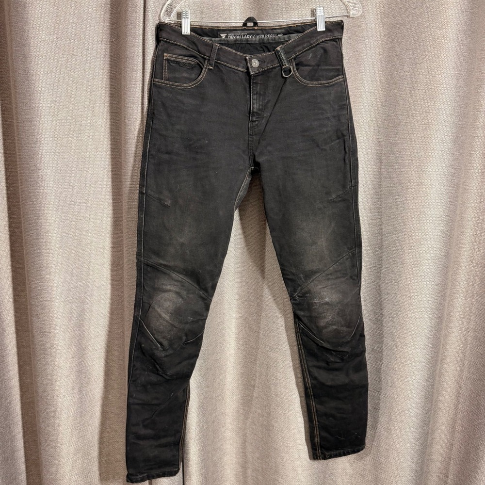 SHIMA Devon Lady Motorcycle Jeans Women W28 Regular Black Good Padded Protective